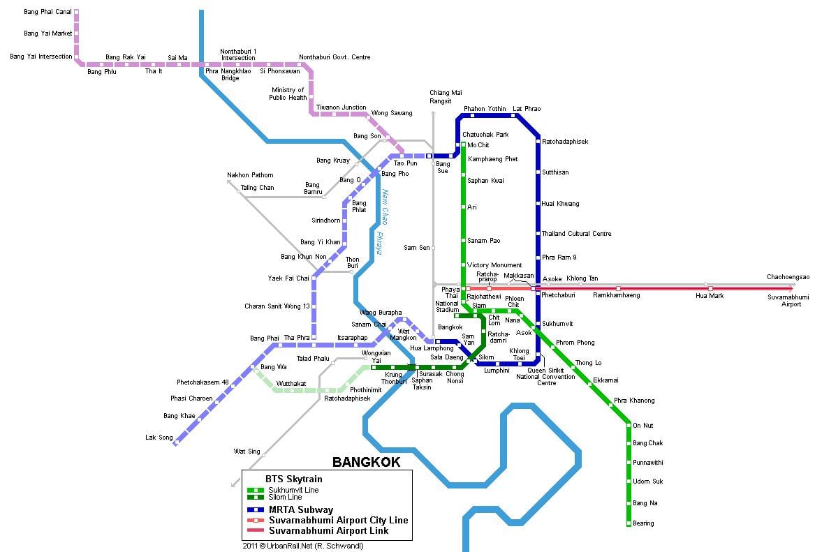 карта метро БКК 