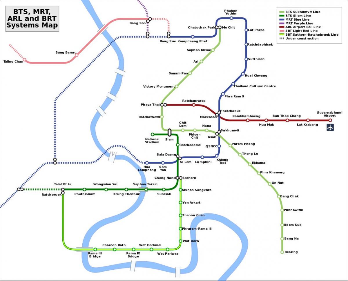 Бангкок лрт метро карта