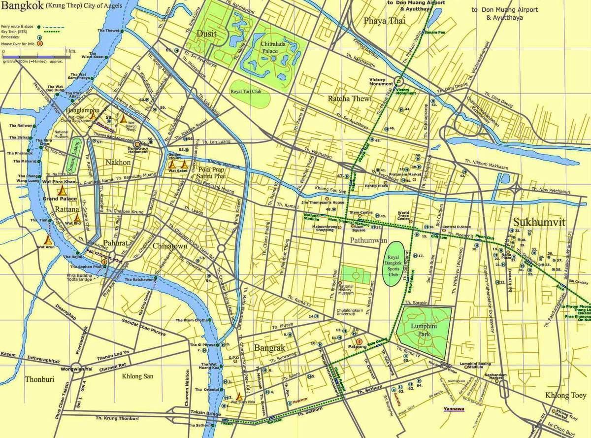 карта Бангкока путу