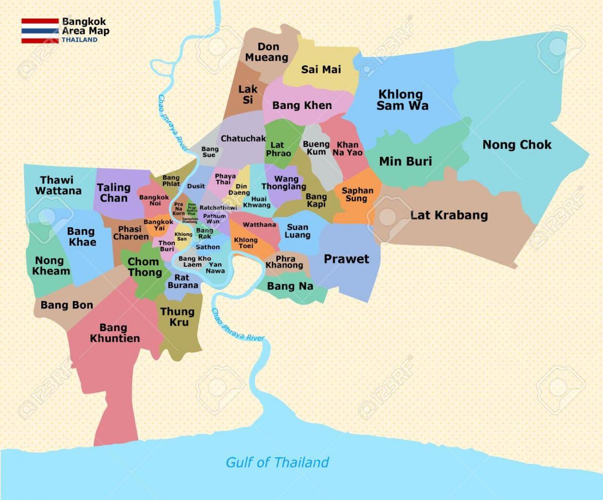 карта Бангкока округ