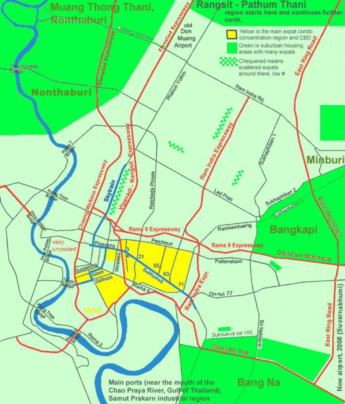 Бангкок центар града карта