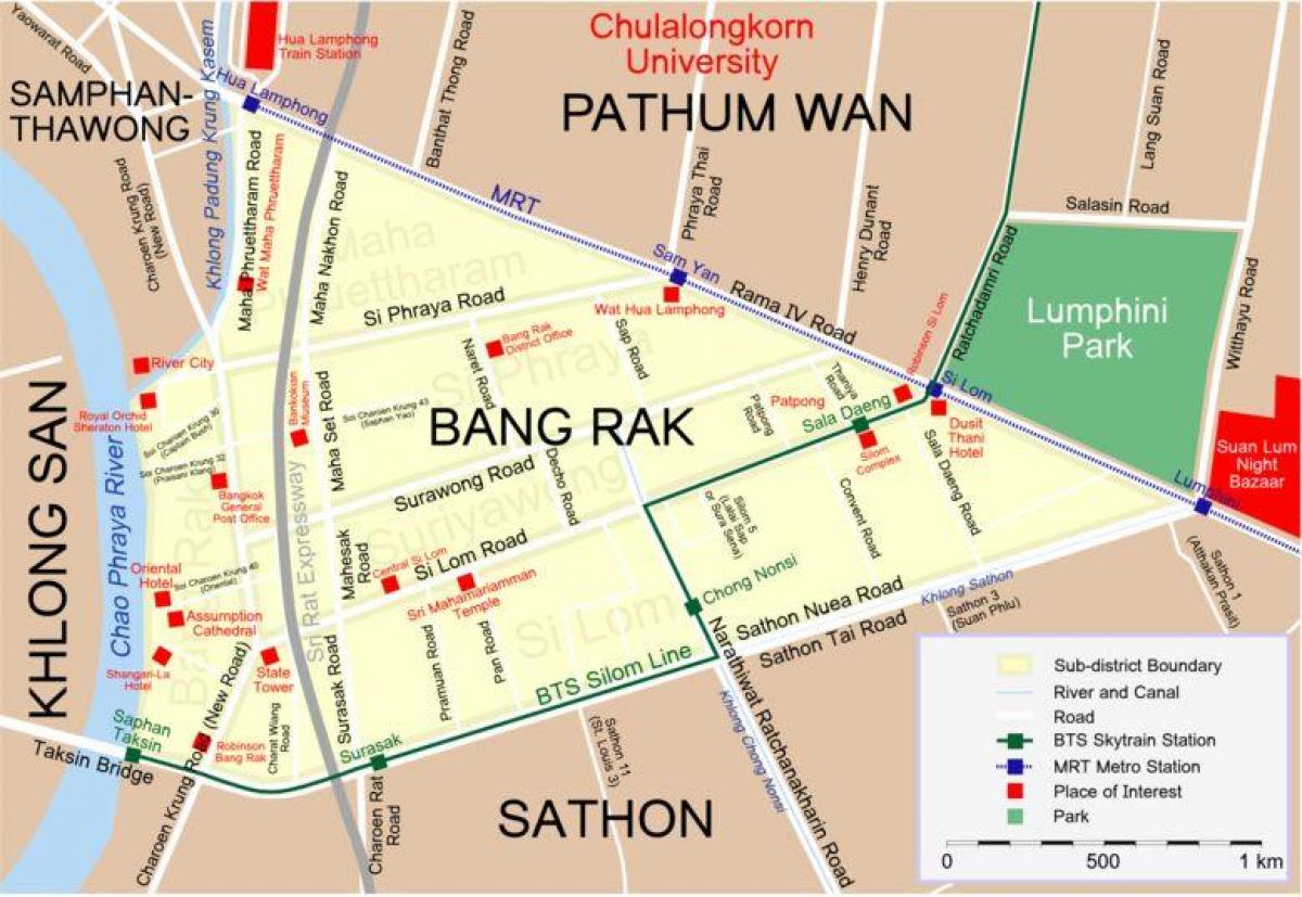 карта Бангкока ред лигхт дистрицт