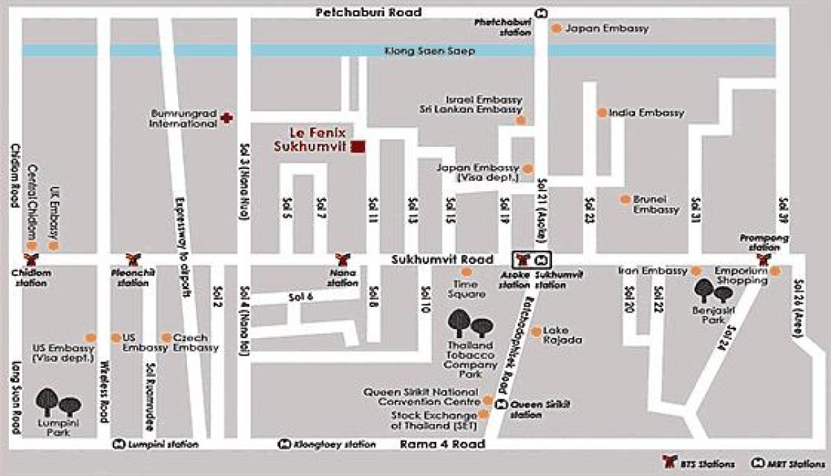 карта Бангкока ЦЕД