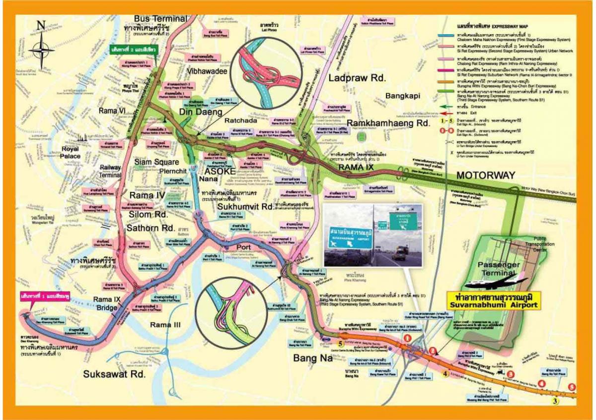карта Бангкока аутопут