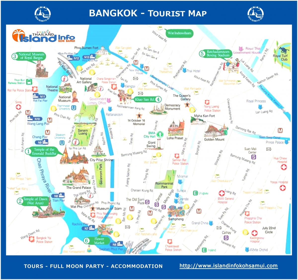 Бангкок водич карта