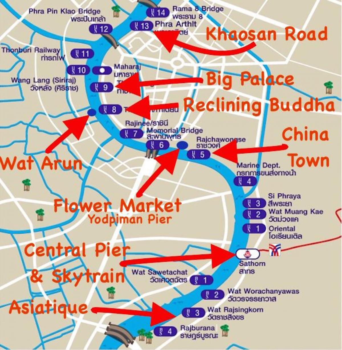 Бангкок експрес-глисер мапи