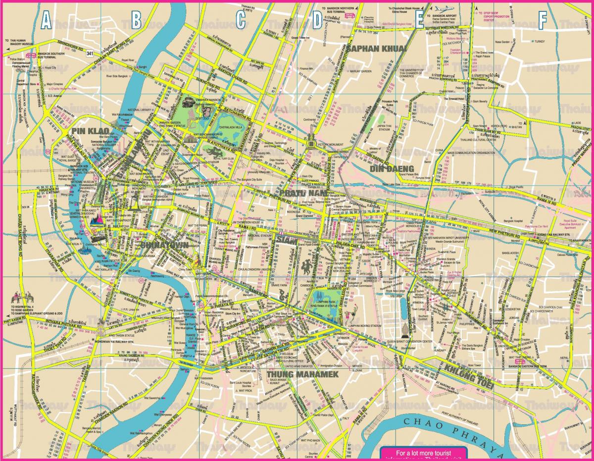 мапа града Бангкок