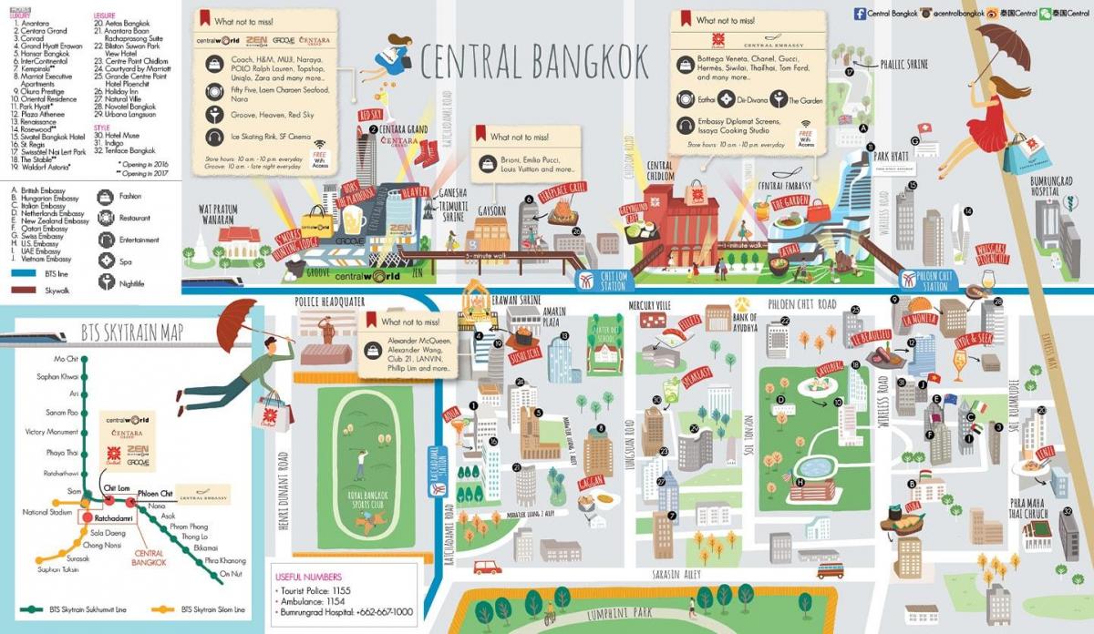 тржни центар у Бангкоку на мапи