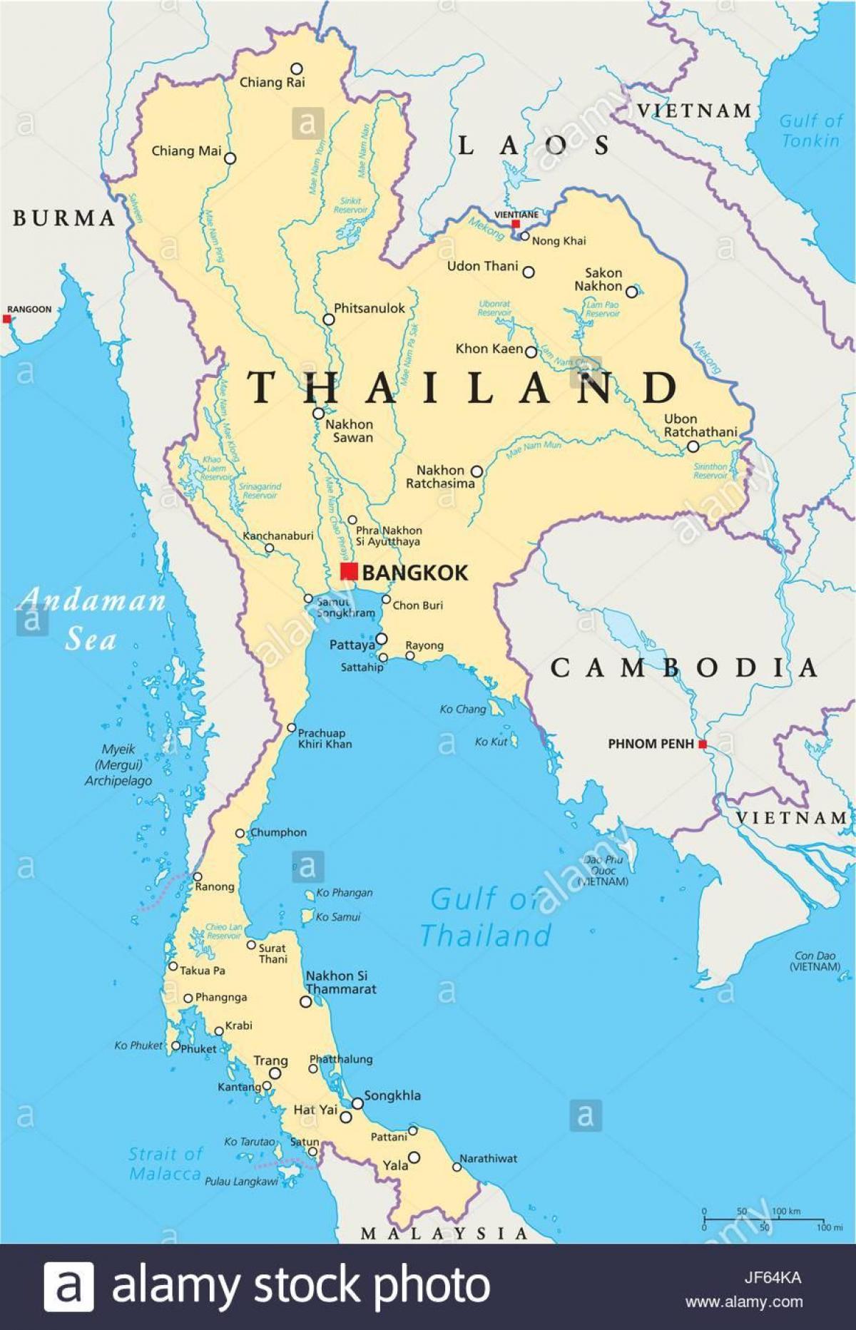 Бангкок, Тајланд карта света