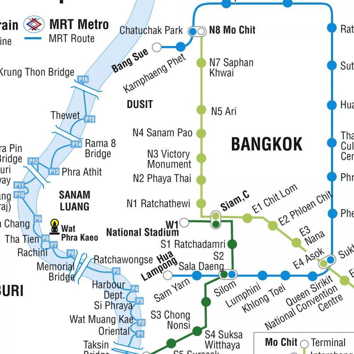карта метро Бангкоку и Бангкок