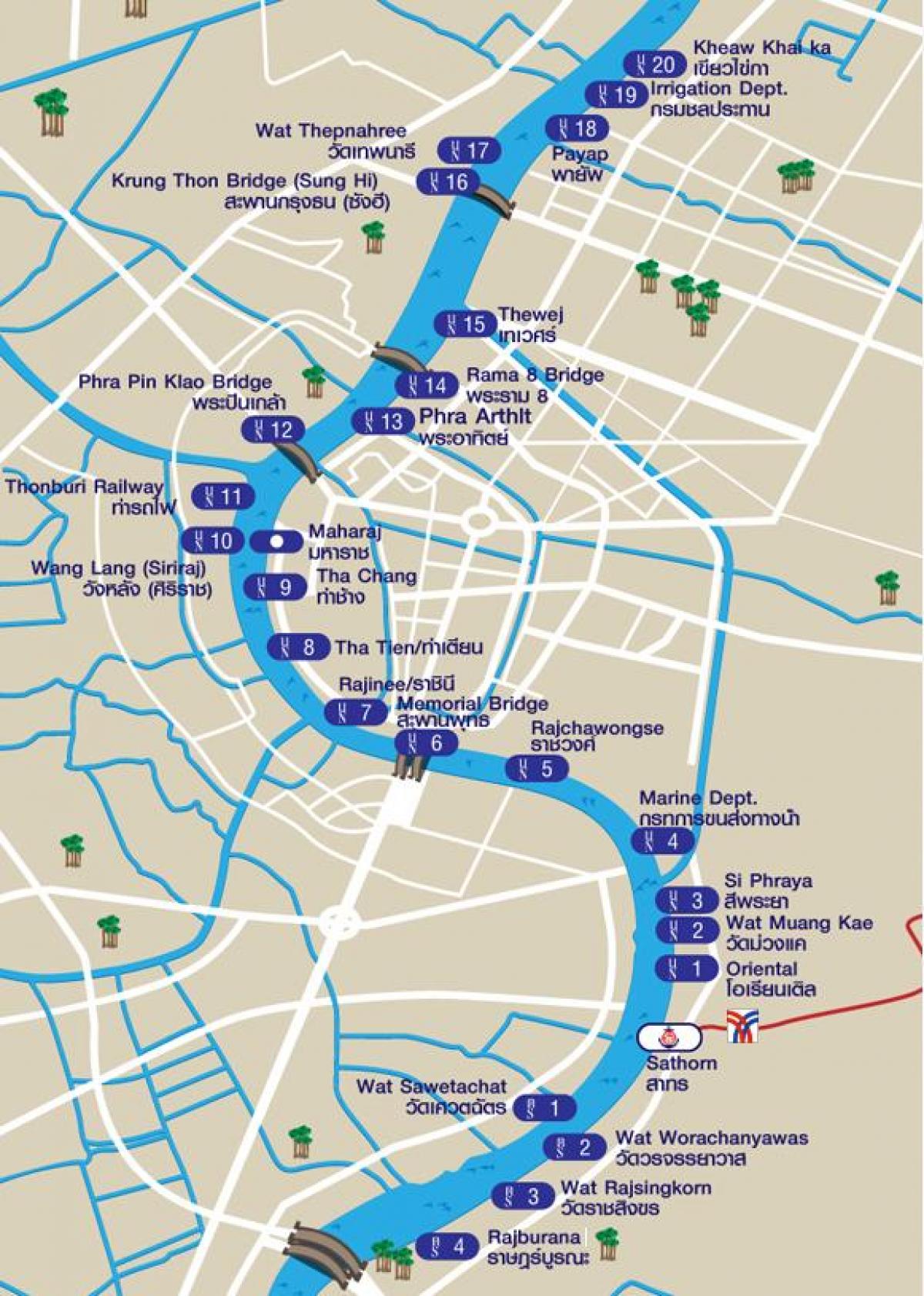 река такси на мапи Бангкока