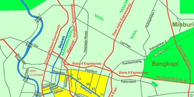 Бангкок центар града карта