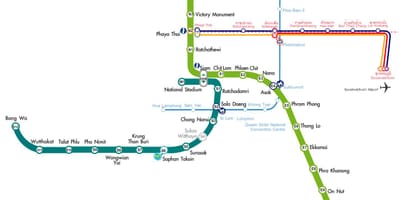 Карта метро карта путева у Бангкоку