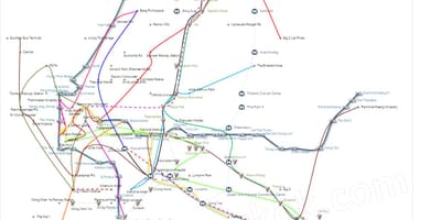 Карта аутобуске линије Бангкока