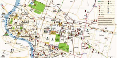 Главне атракције у Бангкоку на мапи