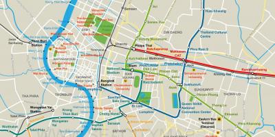 Карта центра града Бангкок 