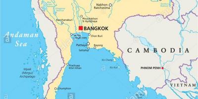Бангкок, Тајланд карта света