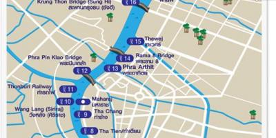 Карта реке Бангкок експрес-глисер