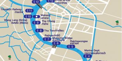 Река такси на мапи Бангкока